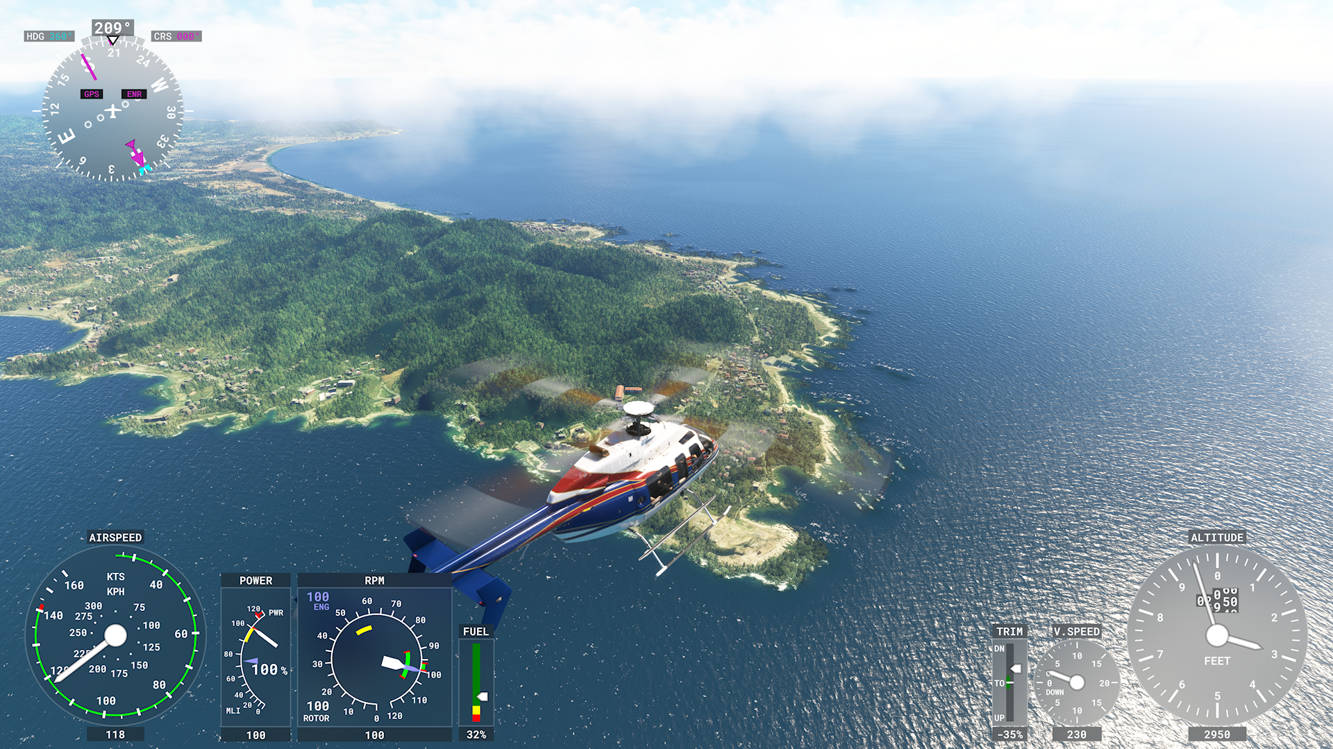 館山、洲崎近くを飛行するヘリコプター、BELL